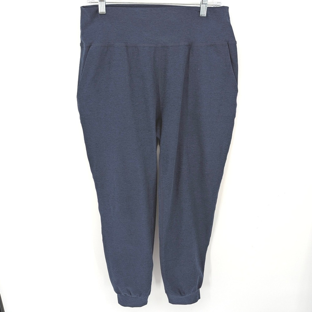 Beyond Yoga Joggers Women XL Navy Blue Heathered High Waisted Spacedye Pockets